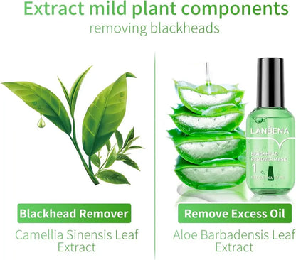 🌿 50% OFF Green Tea Blackhead Remover Kit ✨ 100 Pore Strips + Pore Care Serum