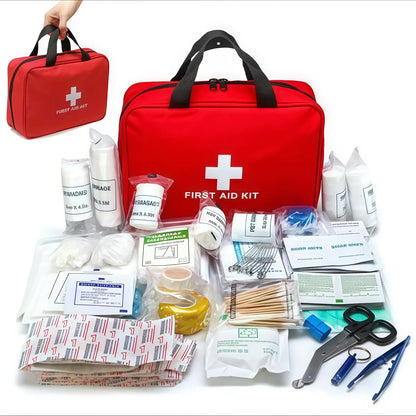 👩‍⚕️330-Piece Waterproof First Aid Kit for Home, Car & Outdoor Emergencies
