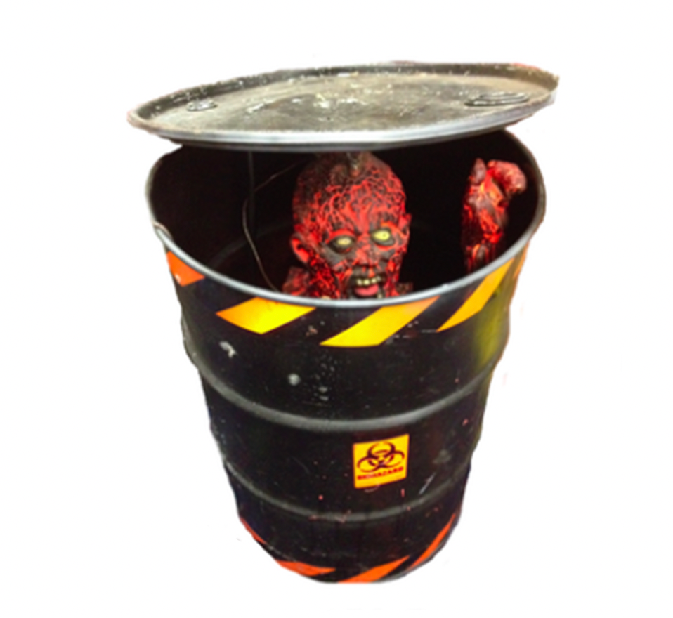 Animatronic Biohazard Zombie in Trash Can