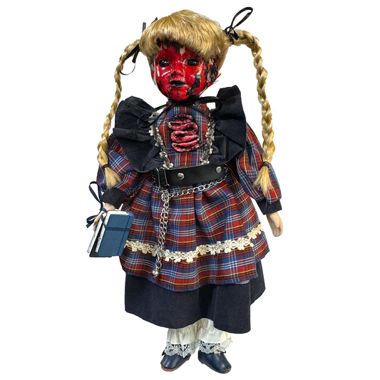 "Bloody Scholar" Porcelain Doll - Morgue Collection | Horror Collectible Gift | NYC Halloween Store