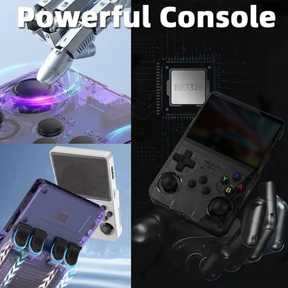 R36S Retro Handheld Game Console – 3.5' IPS Screen, Linux System, 3000mAh Battery, Preloaded Games