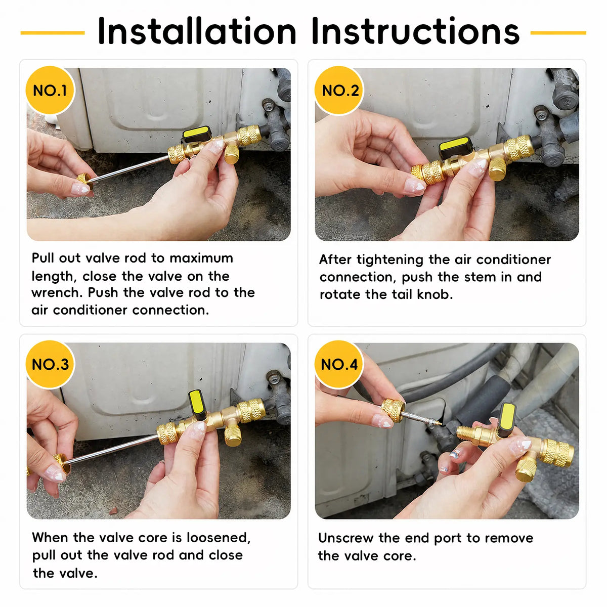 🔧 50% OFF Dual-Size AC Valve Core Remover & Installer Kit 1/4' & 5/16' SAE