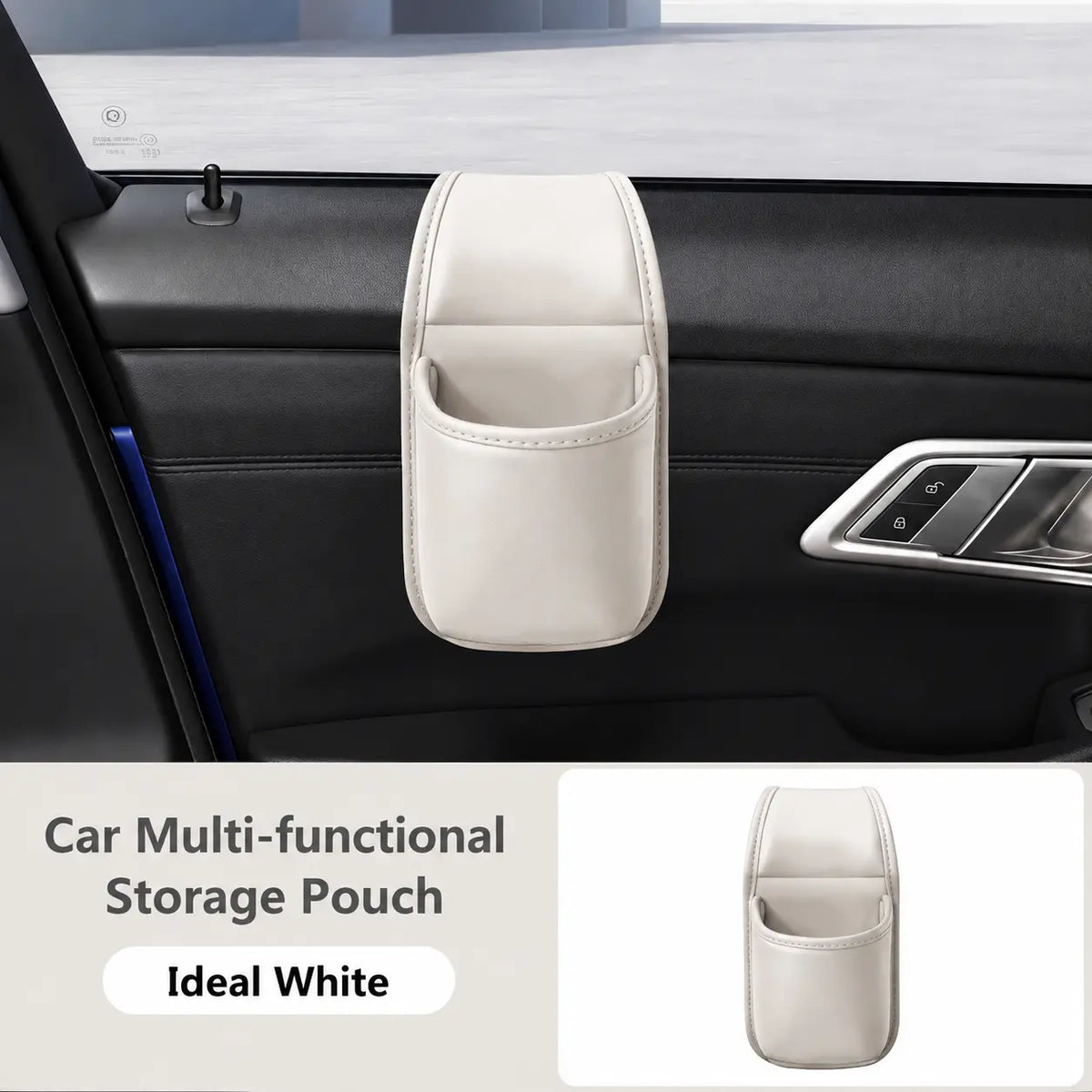 🔥 Car Door Storage Pocket Organizer – Premium Leather, Dual-Layer & Easy-Reach Design