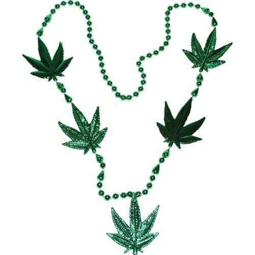 42" Marijuana Leaf Beaded Necklace | NYC Costume Shop | Halloween & Cosplay Store