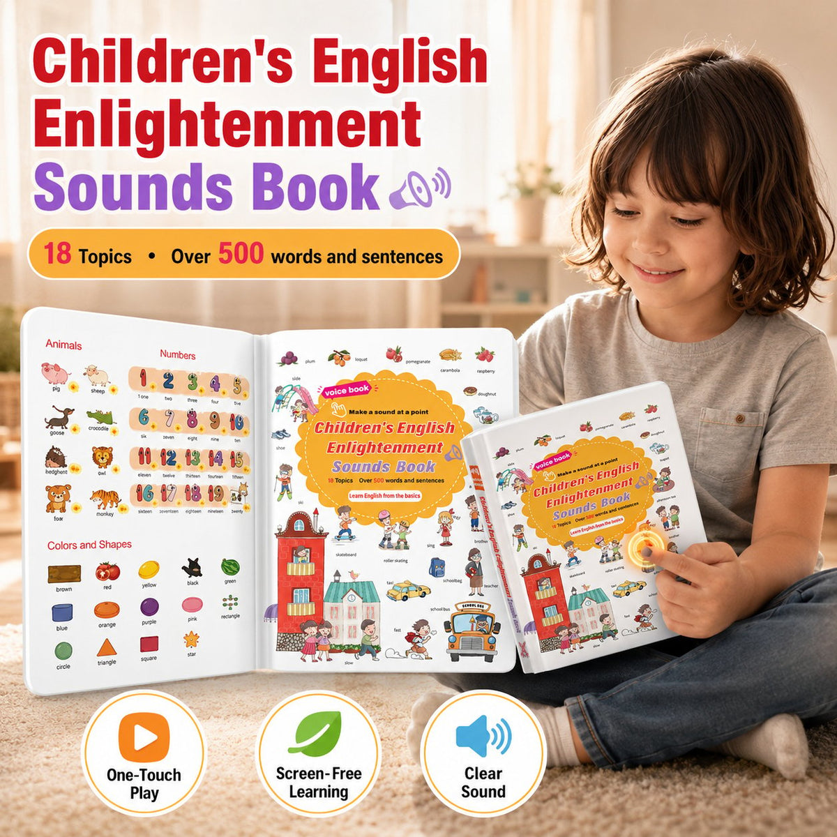 Children's English Enlightenment Finger Touch Sound Book