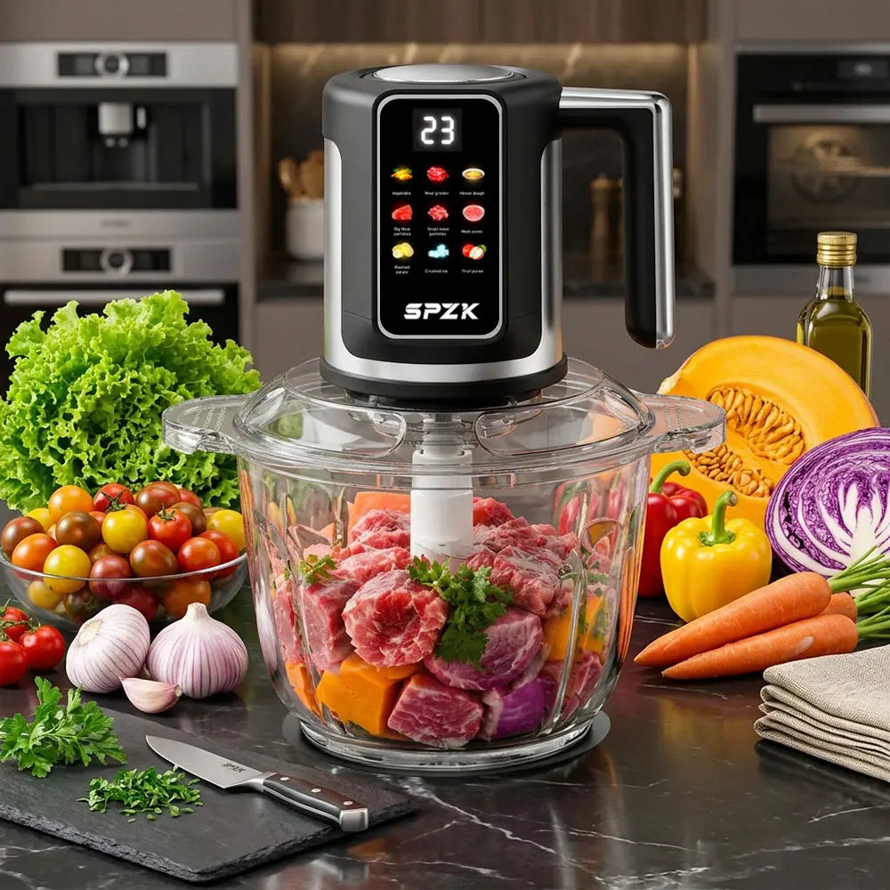 2L Color Screen 110V Electric Multi-Function Meat Grinder