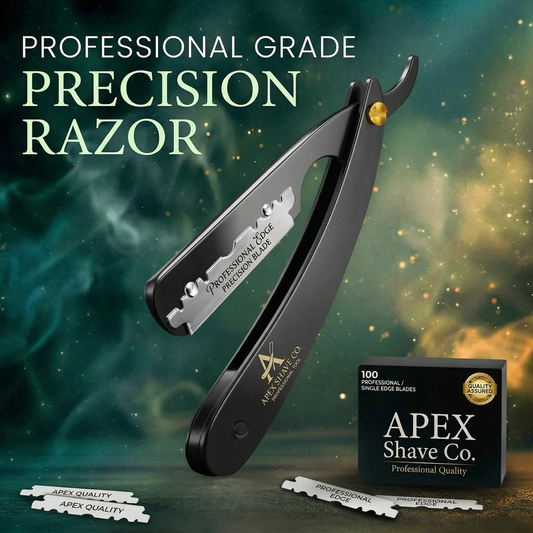 🔥⏰Hot Sale 49% OFF - Men's Professional Straight Razor Barber Kit - 100 Blades
