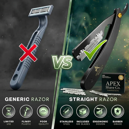 🔥⏰Hot Sale 49% OFF - Men's Professional Straight Razor Barber Kit - 100 Blades