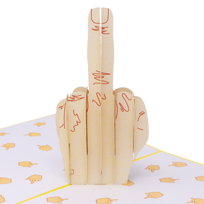 Hey, Fuck You Inappropriate 3D Greeting Card