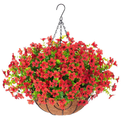 🔥Artificial Hanging Flower Basket🌸No Watering, No Wilting💧Everlasting Beauty for Your Home