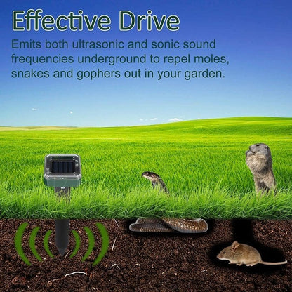 🌱🏡Solar Power Mouse Mole Snakes Pest Rodent Repeller