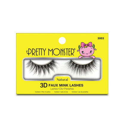 Pretty Monster - Natural 3D Faux Mink Lashes | Costume Makeup NYC | SFX Makeup Shop