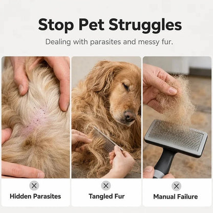 🐶 Electric Pet Hair Comb – Suction & Detangling Tool, Gentle Grooming for Dogs & Cats