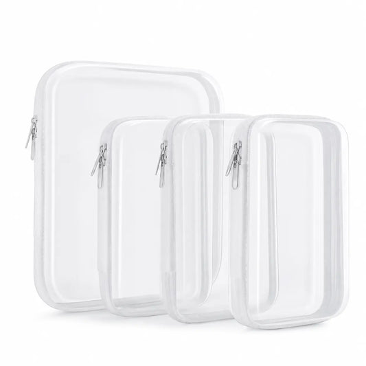 Clear Organizer Storage Box Clear Hard Shell Zipper Case