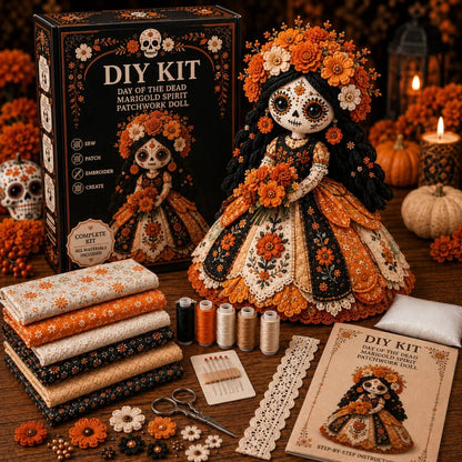 🎃 Halloween DIY Sewing Craft Kit – Patchwork Hand-Stitching Set for Festive Home Decor