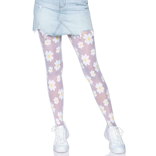 Cute Daisy Sheer Nylon Tights