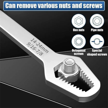 Universal Car Torx Wrench,8-24mm Self-tightening Wrench,Double-head Torx Spanner