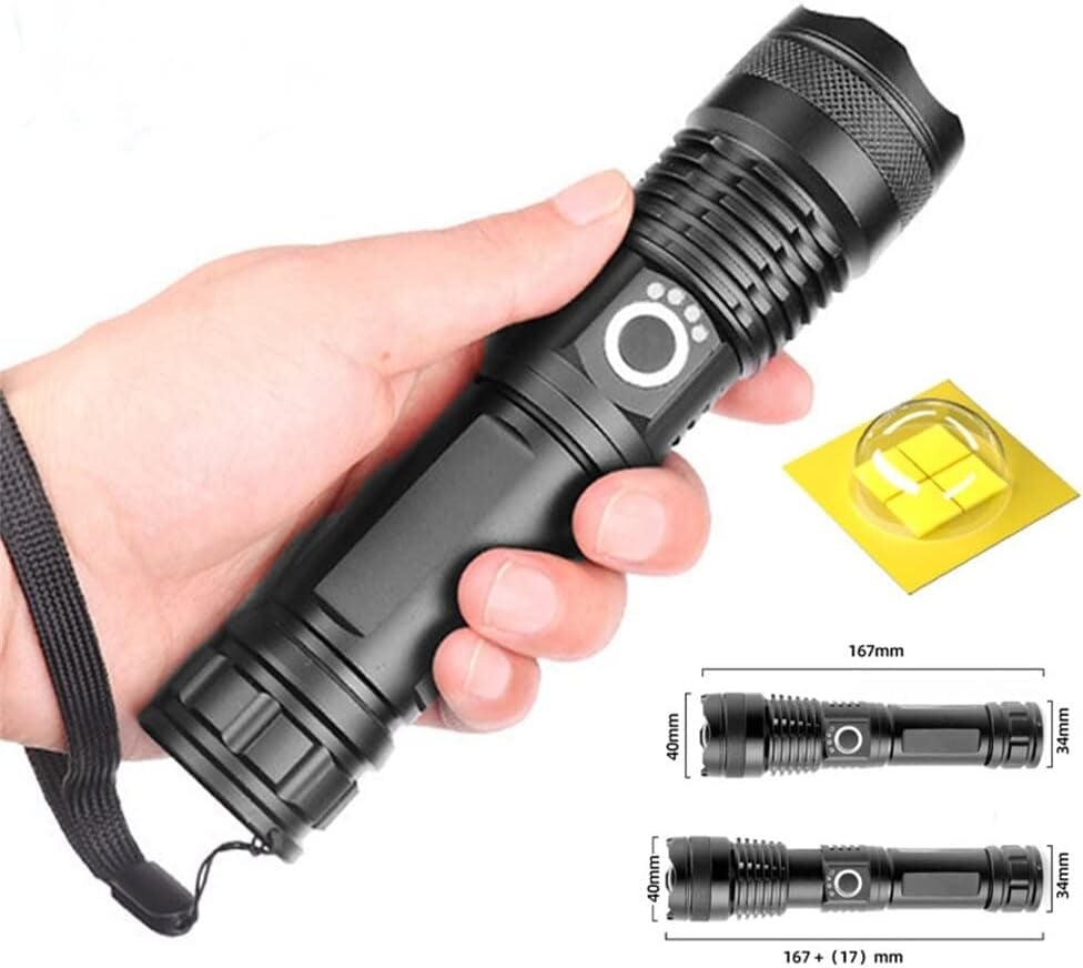 ✨Rechargeable LED Flashlight - High Lumen, Waterproof, Ultra Bright Flashlight for Emergencies