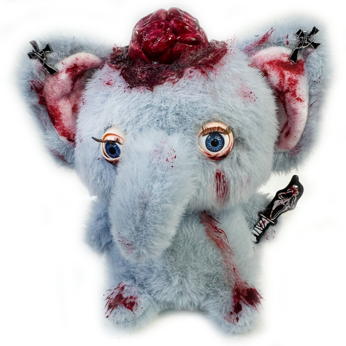 Elephant Doll W/ Exposed Brain - Morgue Collection | Horror Collectible Gift | NYC Halloween Store