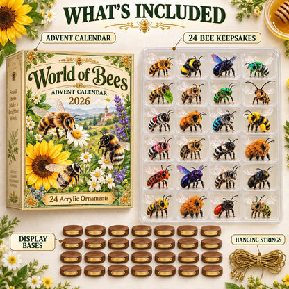 🐝World of Bees 2026 Advent Calendar | 24 Unique Acrylic Ornaments