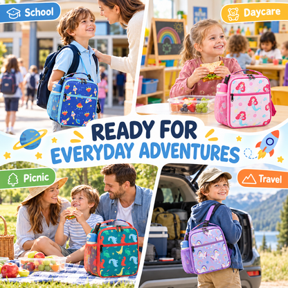 ✨Insulated Kids Lunch Bag – Keeps Lunch Fresh for School & Travel