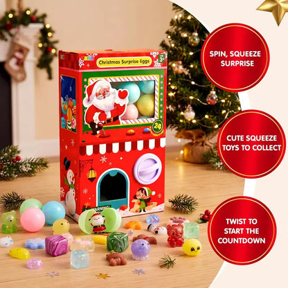 2026 Christmas 24-Day Advent Calendar Gift Set - Dumpling Squishies, Glitter Fidget Toys, Blind Box Quirky Whimsical Stress-Relief Indoor Recreation Gifts for Kids