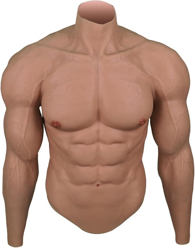 Faux Muscular Silicone Bodysuit with Abs, Chest and Full Arms | Halloween Costume NYC | Cosplay Costume Shop