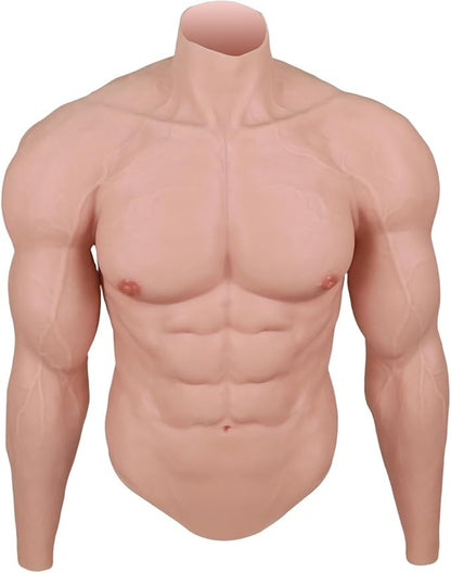 Faux Muscular Silicone Bodysuit with Abs, Chest and Full Arms | Halloween Costume NYC | Cosplay Costume Shop