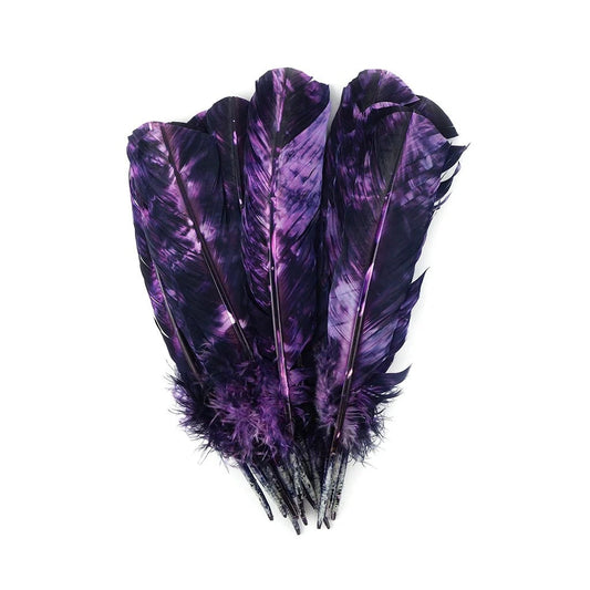 Custom Tie-Dyed Orchid Plum Turkey Feathers | NYC Costume Shop | Halloween & Cosplay Store