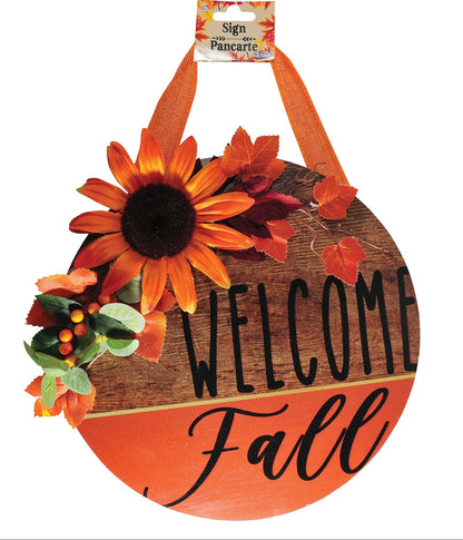 12" Fall Greeting Sign Assortment | Halloween Decor NYC | Haunted Home Decoration