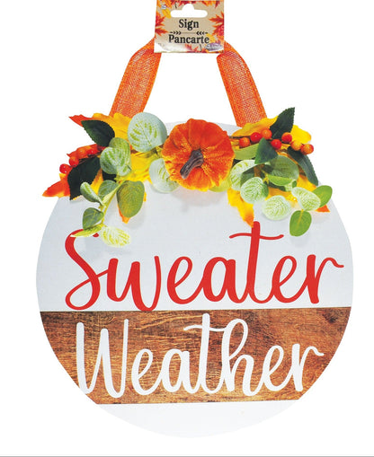 12" Fall Greeting Sign Assortment | Halloween Decor NYC | Haunted Home Decoration