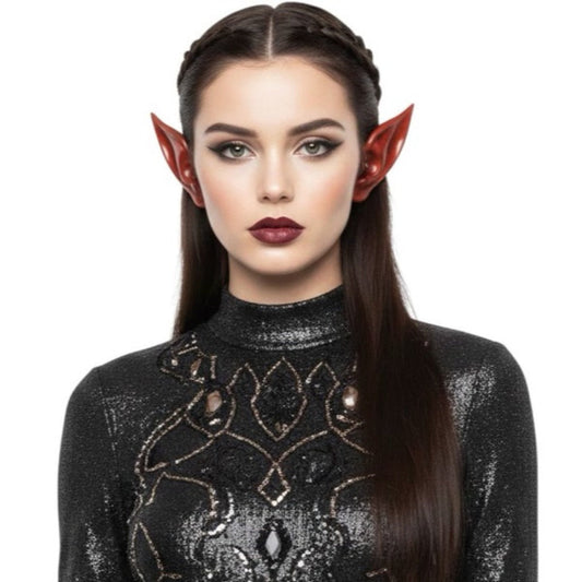 Red Fantasy Elf Ears | Costume Makeup NYC | SFX Makeup Shop