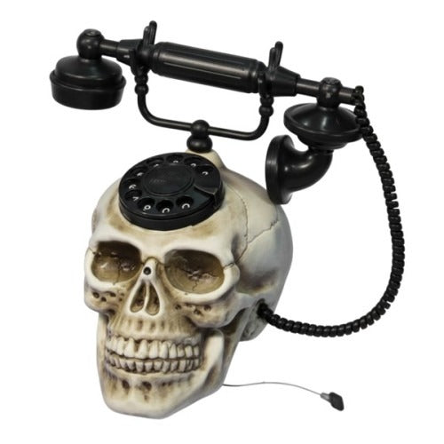 Ringing Skeleton Phone Animatronic | Haunted House Prop NYC | Halloween Prop Store