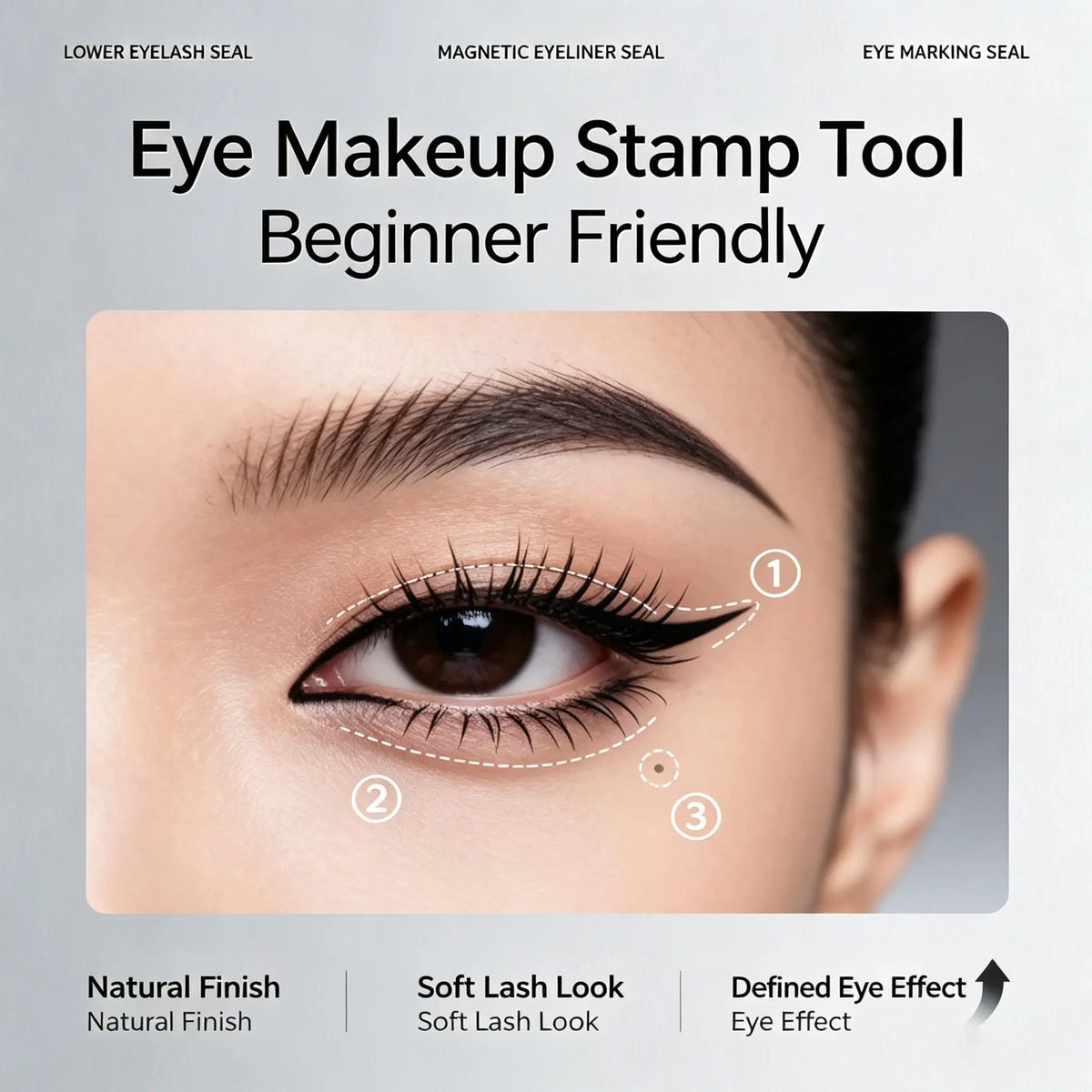 🔥 50% OFF! 3-in-1 Kit: Eyeliner and Lower Lash Stamp