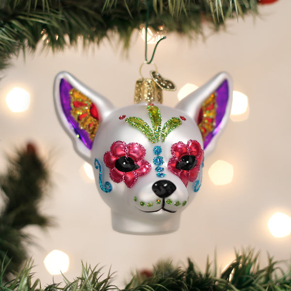 Old World Christmas Dia De Los Muertos Dog Halloween Collectible Day of the Dead Ornament
