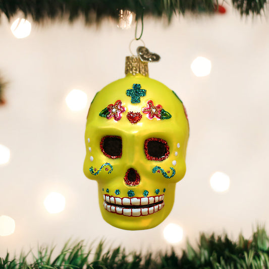 Old World Christmas Dia de los Muertos Sugar Skull Halloween Collectible Day of the Dead Ornament