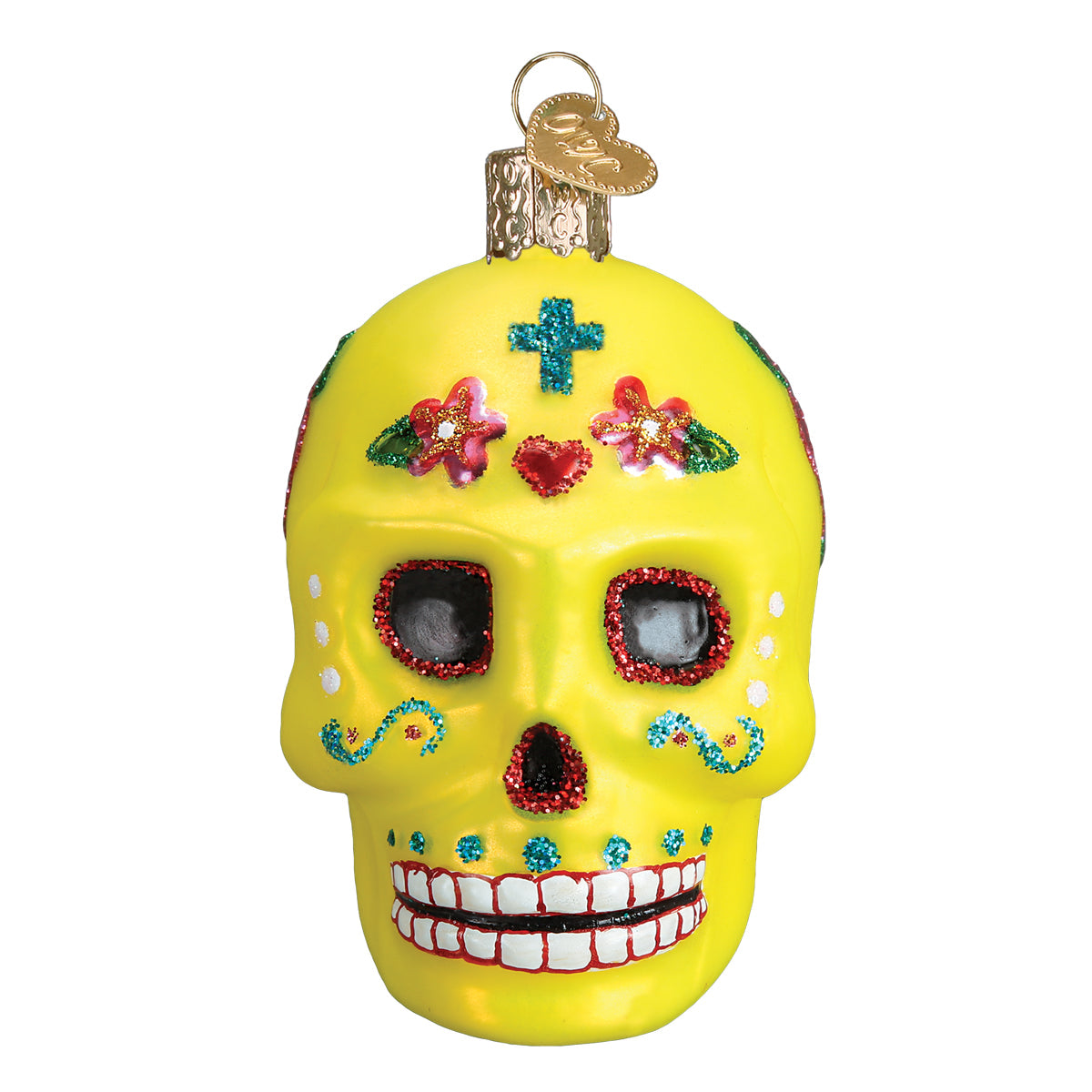 Old World Christmas Dia de los Muertos Sugar Skull Halloween Collectible Day of the Dead Ornament