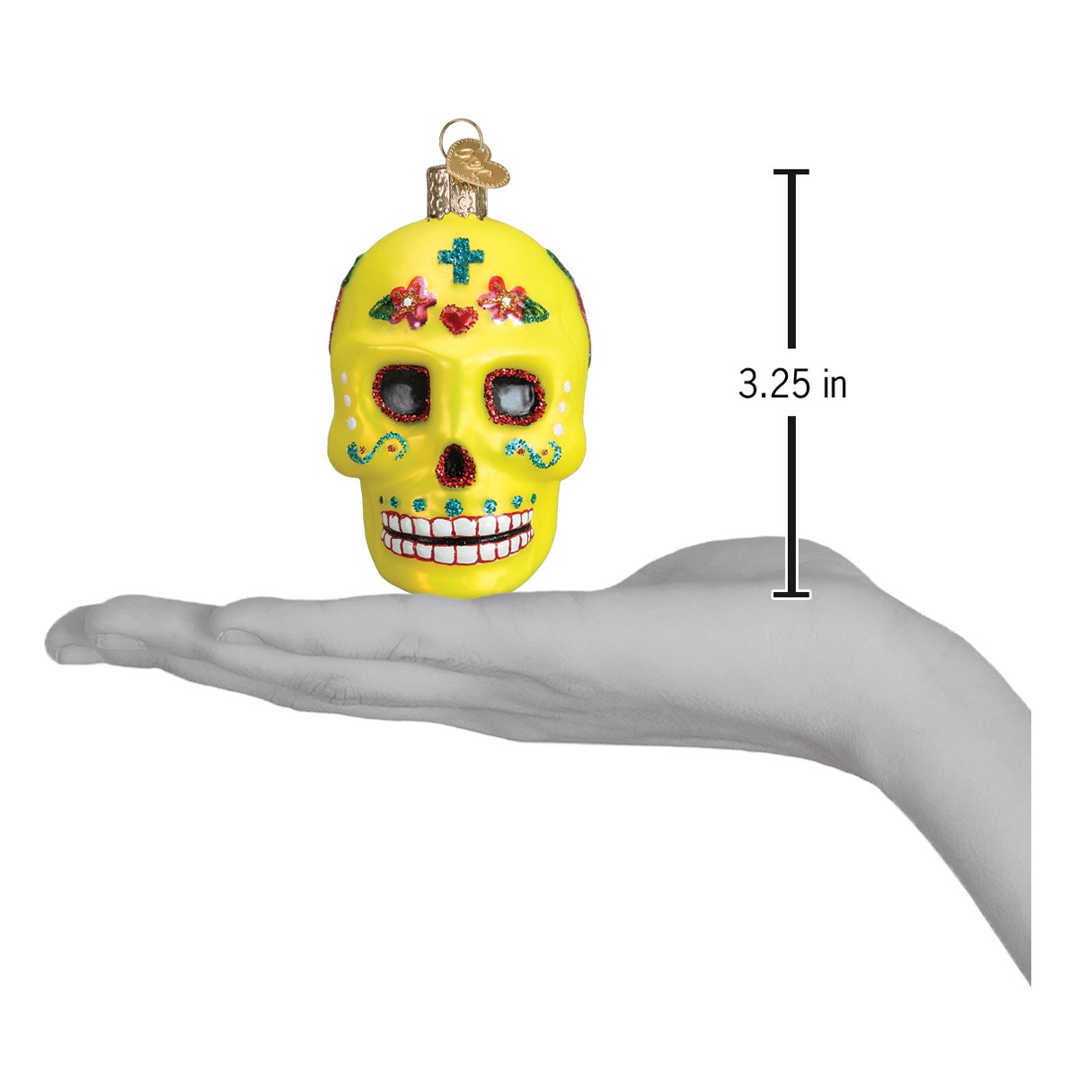 Old World Christmas Dia de los Muertos Sugar Skull Halloween Collectible Day of the Dead Ornament