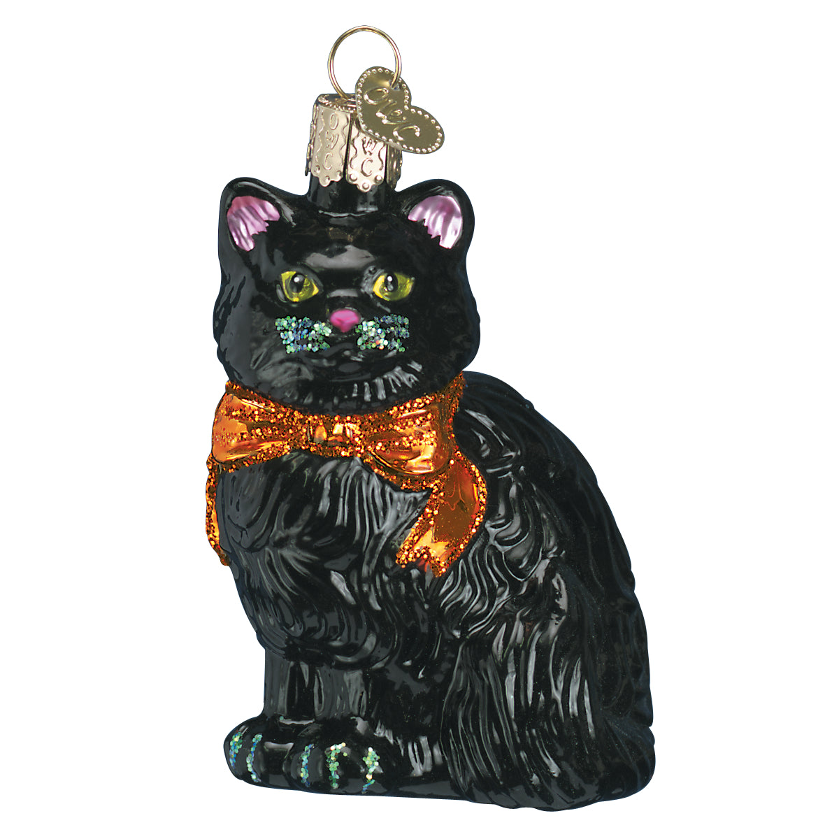Old World Christmas Kitty Black Cat Collectible Halloween Ornament
