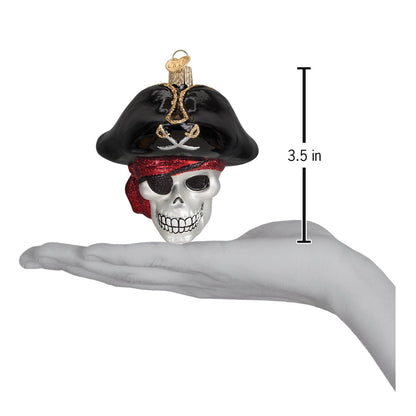 Old World Christmas Jolly Roger Pirate Skull Halloween Collectible Halloween Ornament