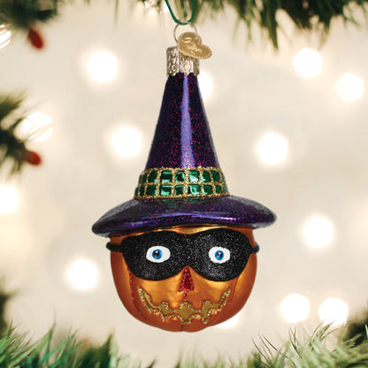 Old World Christmas Masked Witch Jack O'lantern Halloween Collectible Halloween Ornament