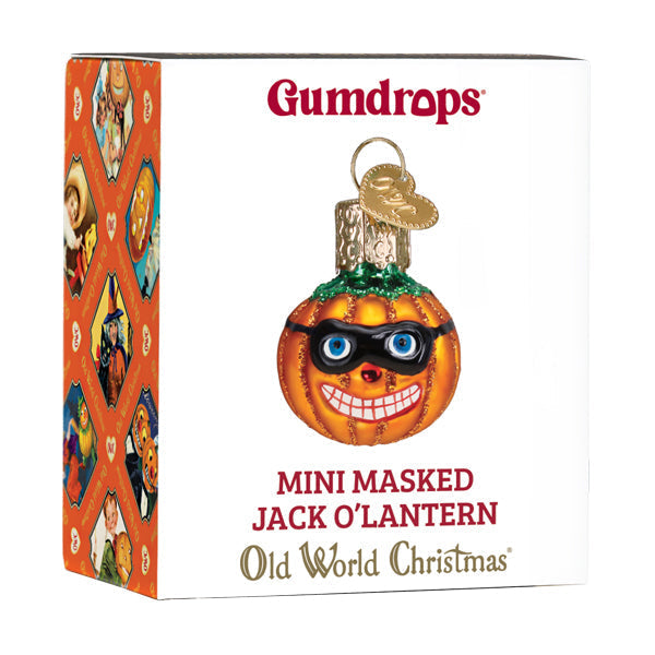 Old World Christmas Mini Masked Jack O'lantern Christmas Ornament