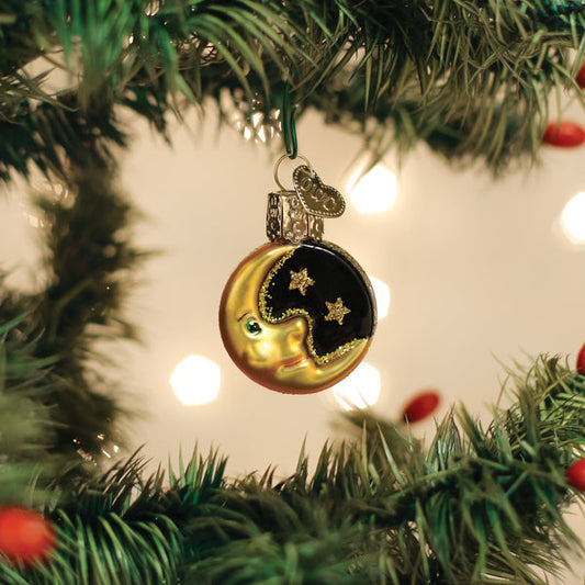 Old World Christmas Mini Moon Christmas Ornament