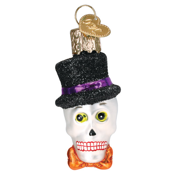 Old World Christmas Mini Top Hat Skeleton Halloween Ornament