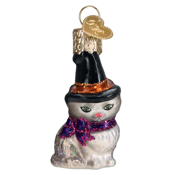Old World Christmas Mini Witch Cat Halloween Ornament