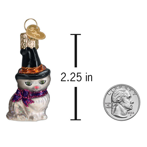 Old World Christmas Mini Witch Cat Halloween Ornament