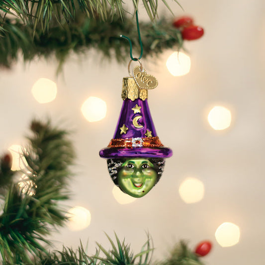Old World Christmas Mini Witch Head Halloween Ornament