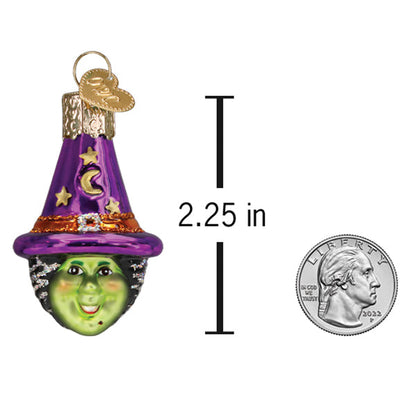 Old World Christmas Mini Witch Head Halloween Ornament