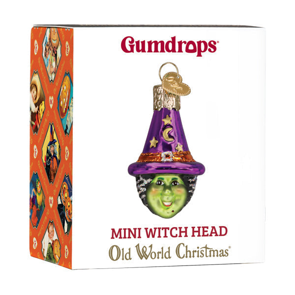Old World Christmas Mini Witch Head Halloween Ornament