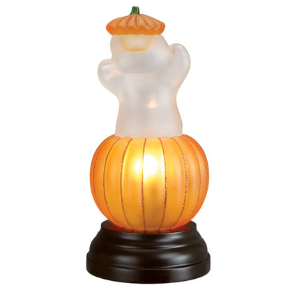 Old World Christmas Rotating Ghost Pumpkin Halloween Light